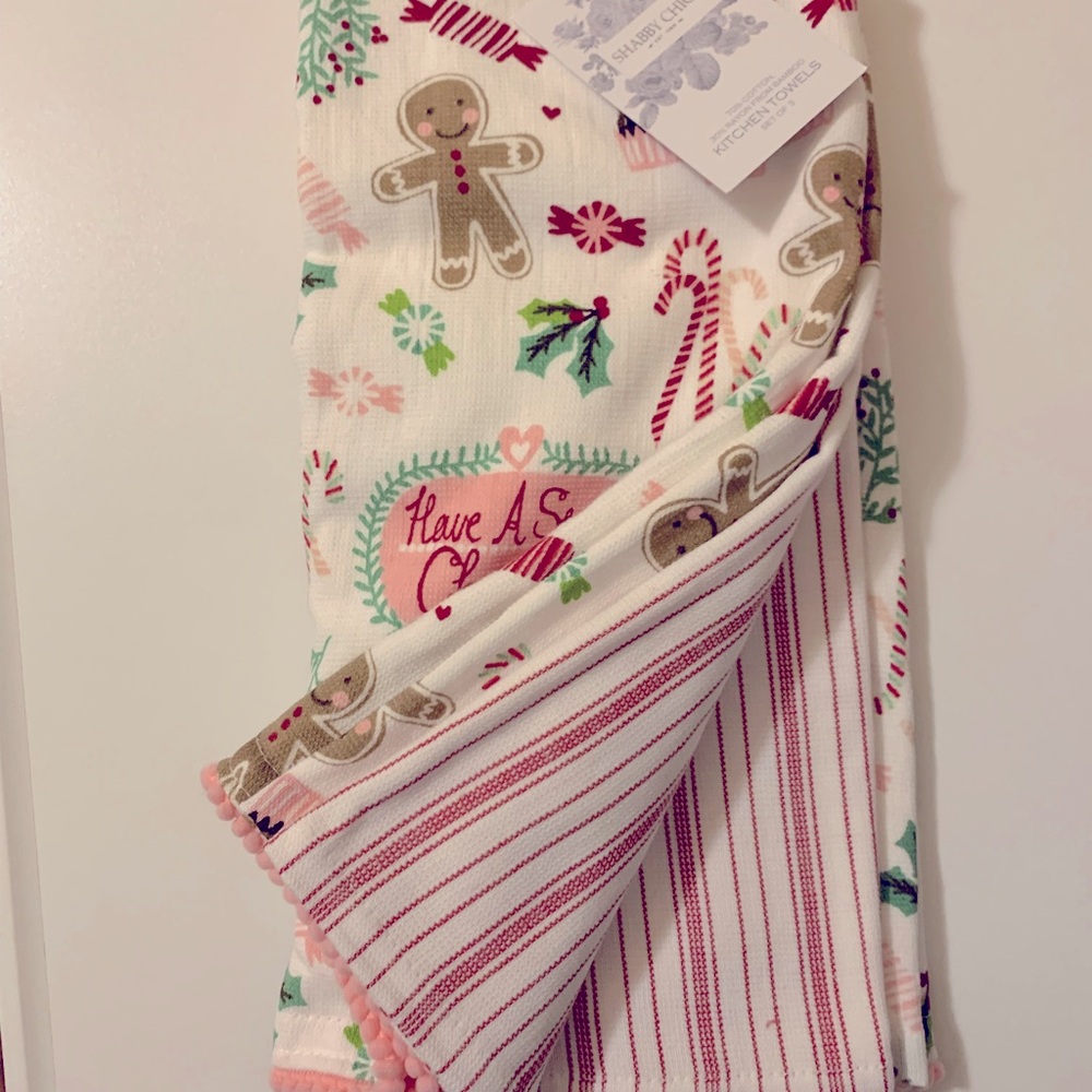 Pink Gingerbread kitchen towels